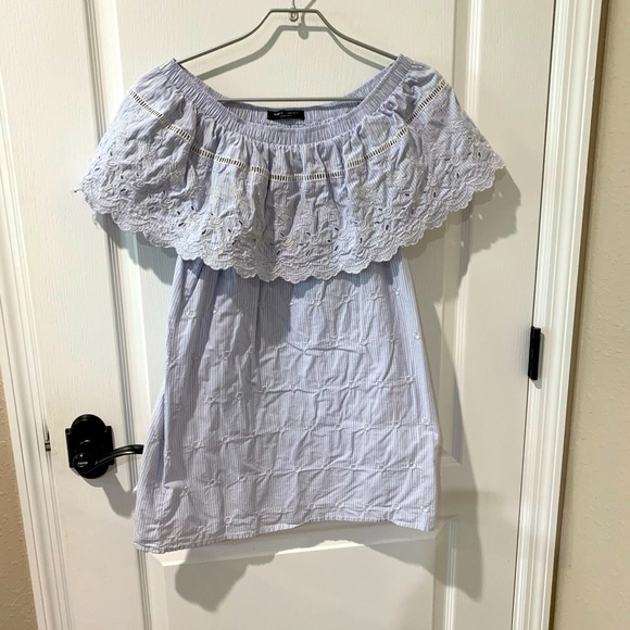 Romeo And Juliette Couture off shoulder eyelet detail summer dress - Picture 6 of 6